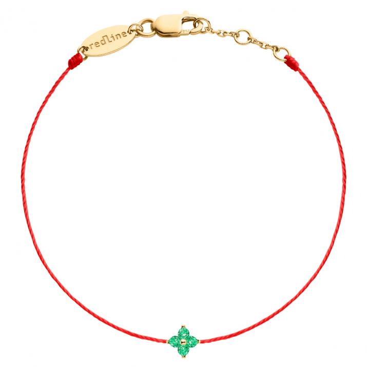 Pulsera Hilo Shiny Saphir Oro Amarillo - Redline