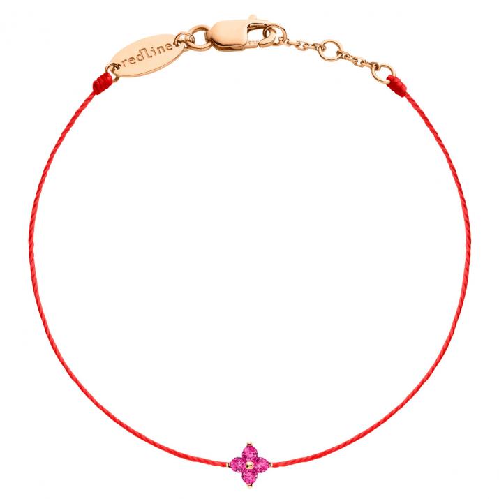 Pulsera Hilo Shiny Rubis  Oro rosa - Redline - 0++