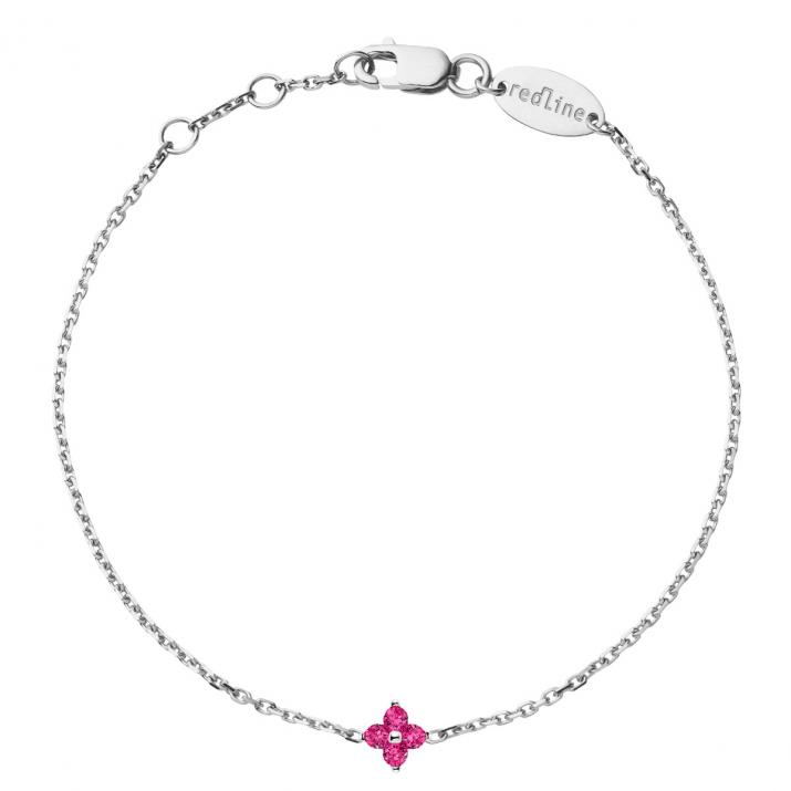 Brazalete brillante cadena de rubí oro blanco - Redline - 0++