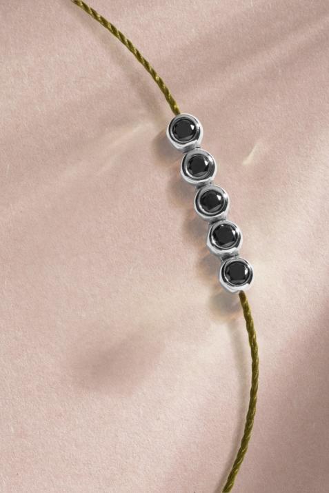 Pulsera para hombres río kcolor hilo de oro blanco - Redline - 0++