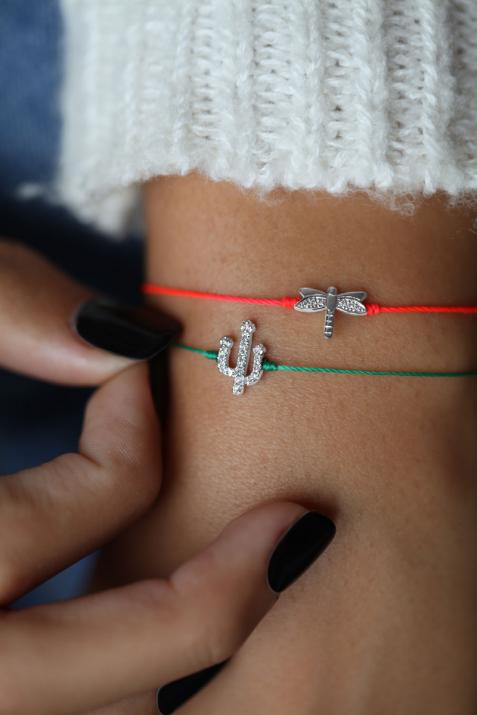 Pulsera de libélula hilo de oro blanco - Redline - 0++