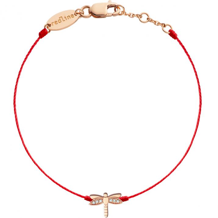 Pulsera de libélula hilo de oro rosa - Redline - 0++
