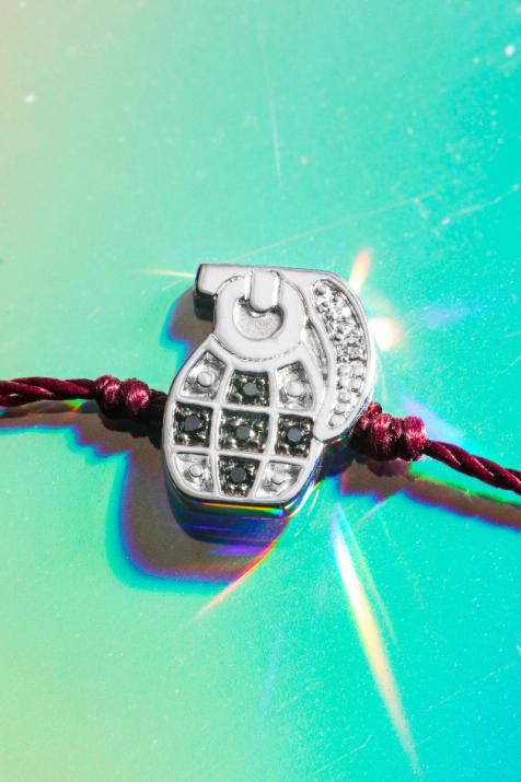 Boum Pulsera De Hilo De Oro Blanco - Redline - 0++