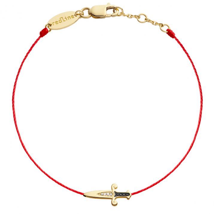 Hilo De Pulsera Cortada Hombres De Oro Amarillo - Redline - 0++