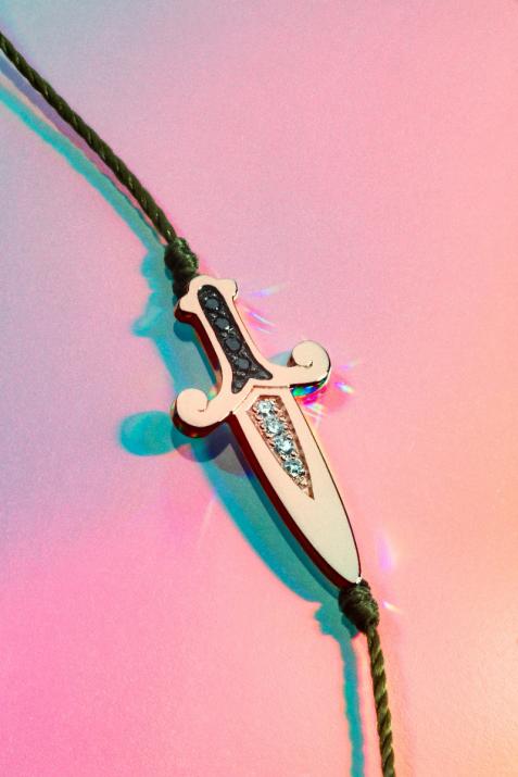 Hilo De Pulsera Cortada Hombres De Oro Rosa - Redline - 0++