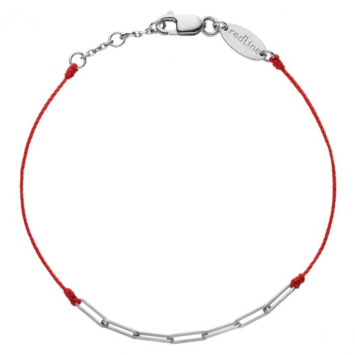 Pulsera My Way de hilo y oro blanco - Redline - 0++
