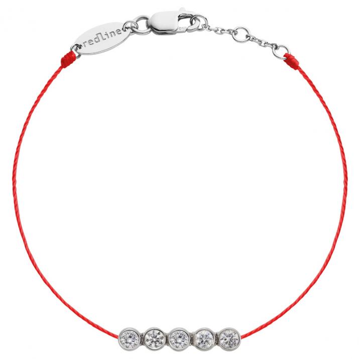 Pulsera Hilo HombreRiver 5 Pure Oro Blanco - Redline - 0++