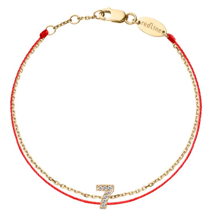 Mi número Pavé Diamonds Pulsera de oro amarillo - Redline - 0++