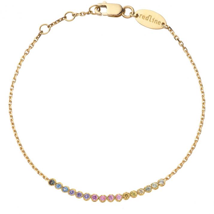 Pulsera de cadena de arcoiris Marilyn oro amarillo - Redline
