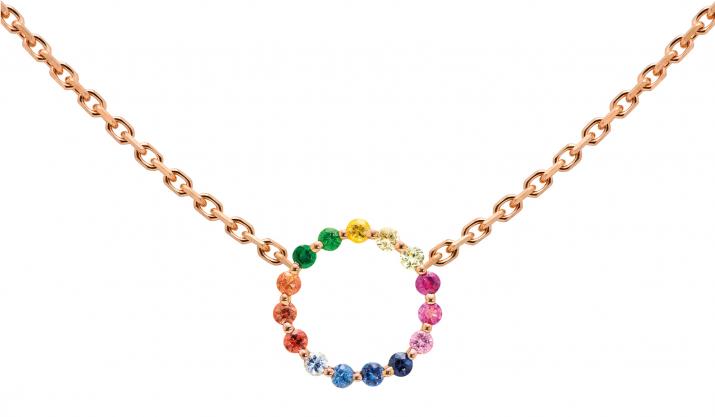 Aurelange Rainbow Sapphires Collar de oro rosa - Redline - 0++