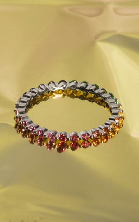 Anillo Aurelange Rainbow Oro Blanco - Redline - 0++