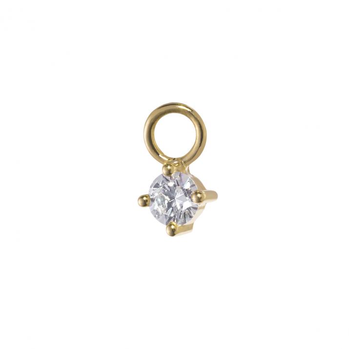 Colgante Solitaire Charm Oro Amarillo - Redline