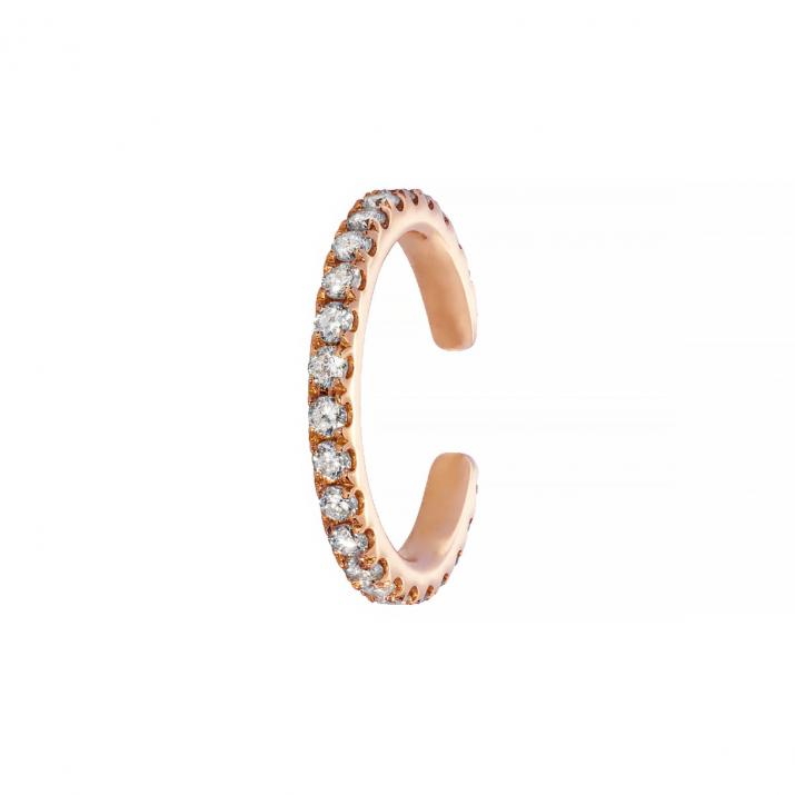 Pendiente Ear Cuff Si Joli Diamant Oro rosa - Redline - 0++