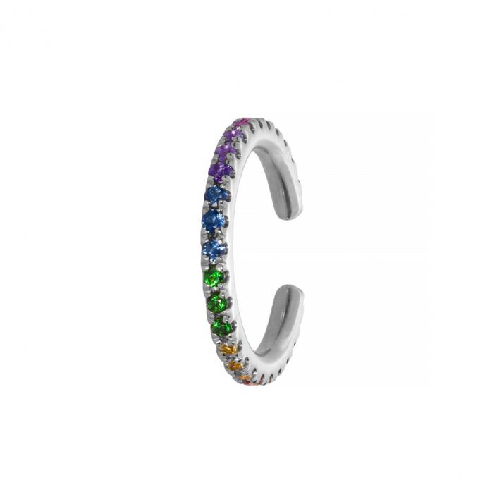 Pendiente Ear Cuff Si Joli Rainbow Oro Blanco - Redline - 0++