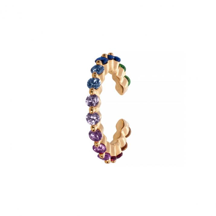 Pendiente Ear Cuff Si Joli Aurelange Rainbow Oro Amarillo - Redline