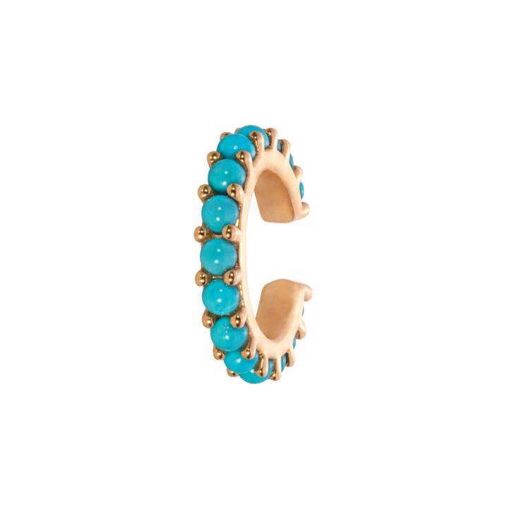 Pendiente Ear Cuff Si Joli Turquoise Oro Amarillo - Redline - 0++