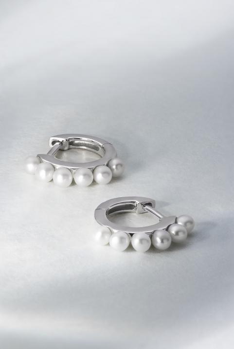 Pendiente Si Joli Mini Creole Queen Oro Blanco - Redline - 0++