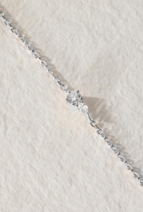 Pulsera de cadena Abby Oro Blanco - Redline - 0++