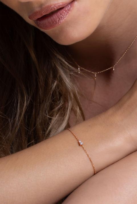 Pulsera de cadena Abby Oro rosa - Redline - 0++