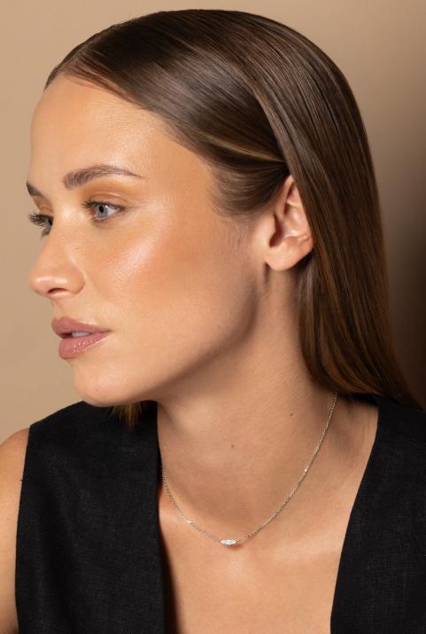 Collar de Cadena So Abby Oro Blanco - Redline - 0++
