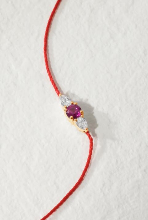 Pulsera Hilo So Abby Rubis Oro rosa - Redline - 0++