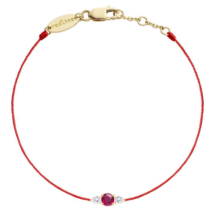 Pulsera Hilo So Abby Rubis Oro Amarillo - Redline - 0++