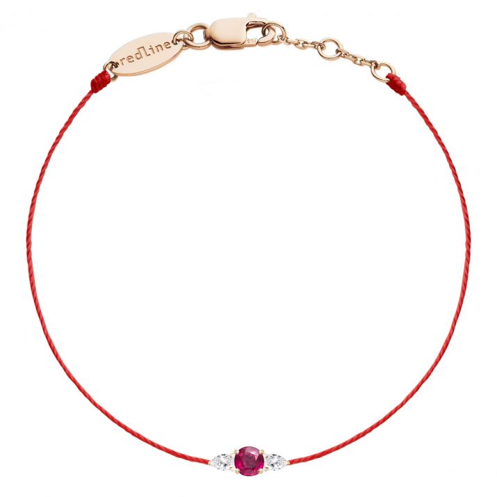 Pulsera Hilo So Abby Rubis Oro rosa - Redline - 0++