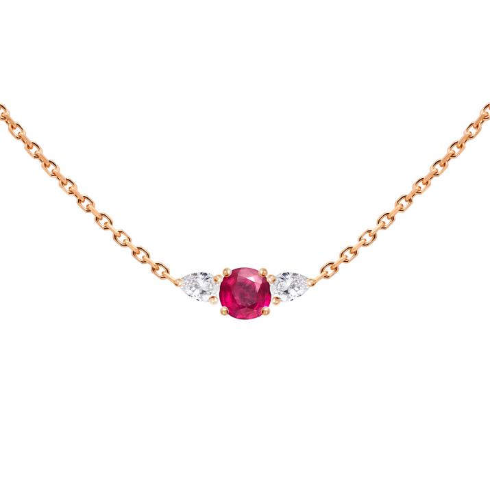 Collar de Cadena So Abby Rubis Oro rosa - Redline