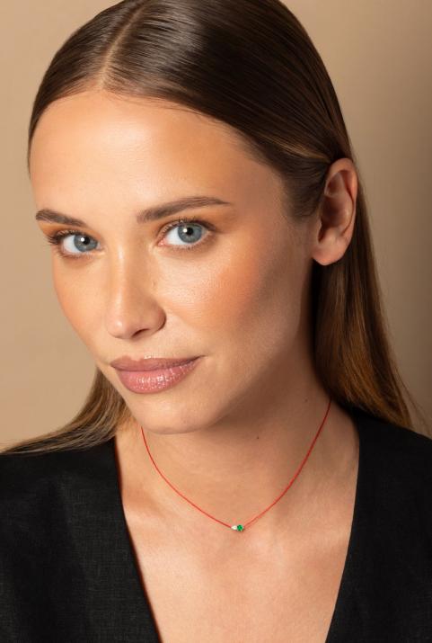 Collar de Hilo Abby Emeraude Oro rosa - Redline - 0++