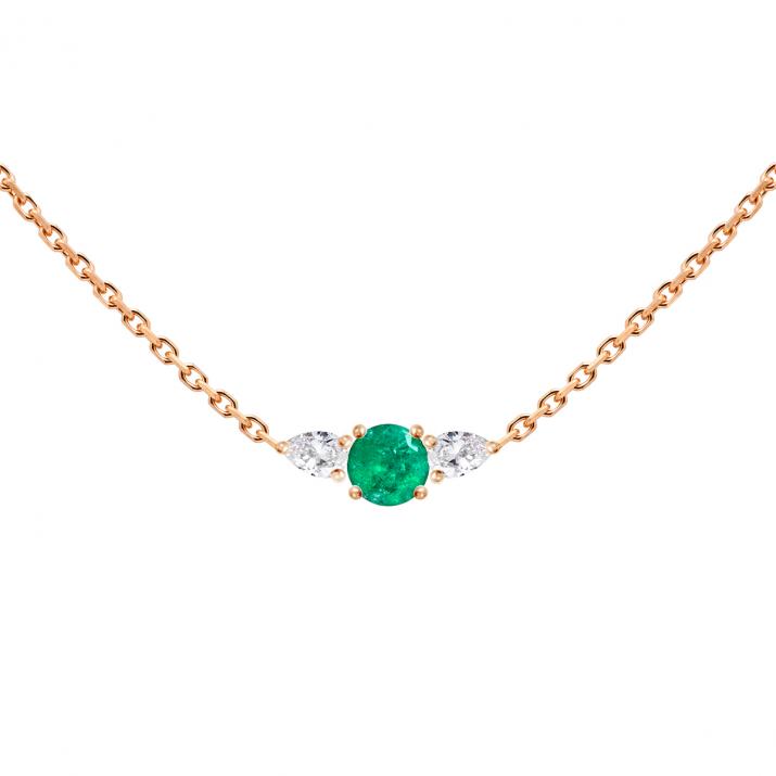 Collar de Cadena So Abby Emeraude Oro rosa - Redline