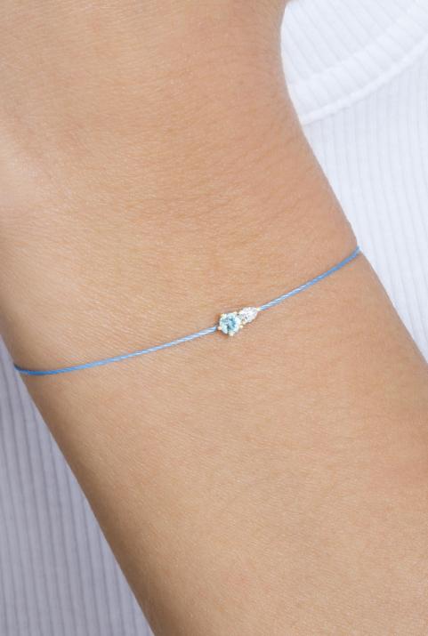 Pulsera Hilo Abby Topaze Oro Amarillo - Redline - 0++