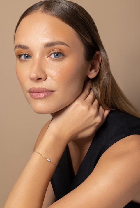 Pulsera de cadena Abby Topaze Oro Blanco - Redline - 0++