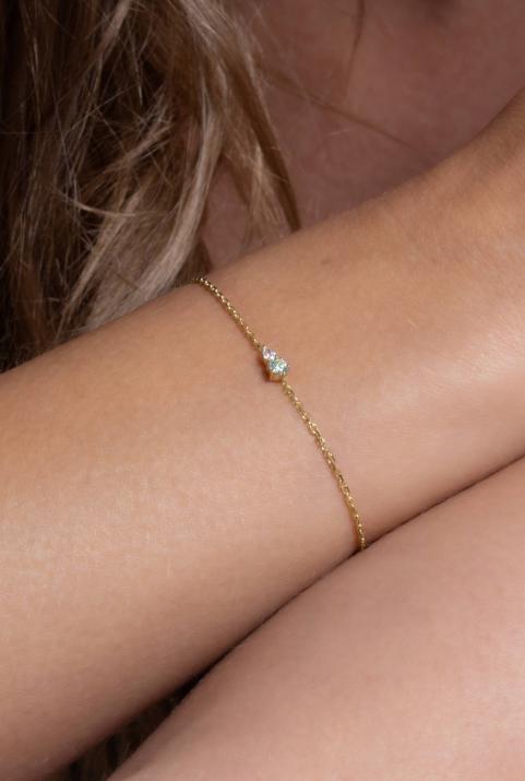 Pulsera de cadena Abby Topaze Oro Amarillo - Redline - 0++