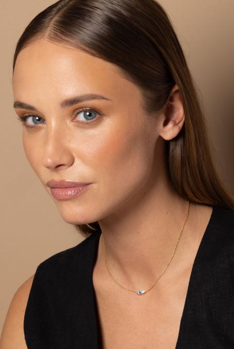 Collar de Cadena Abby Topaze Oro Amarillo - Redline - 0++