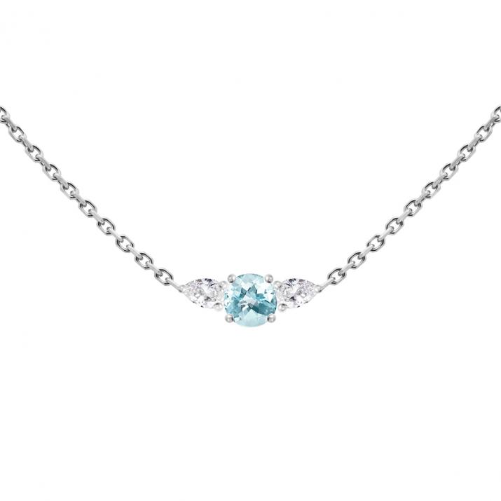 Collar de Cadena So Abby Topaze Oro Blanco - Redline