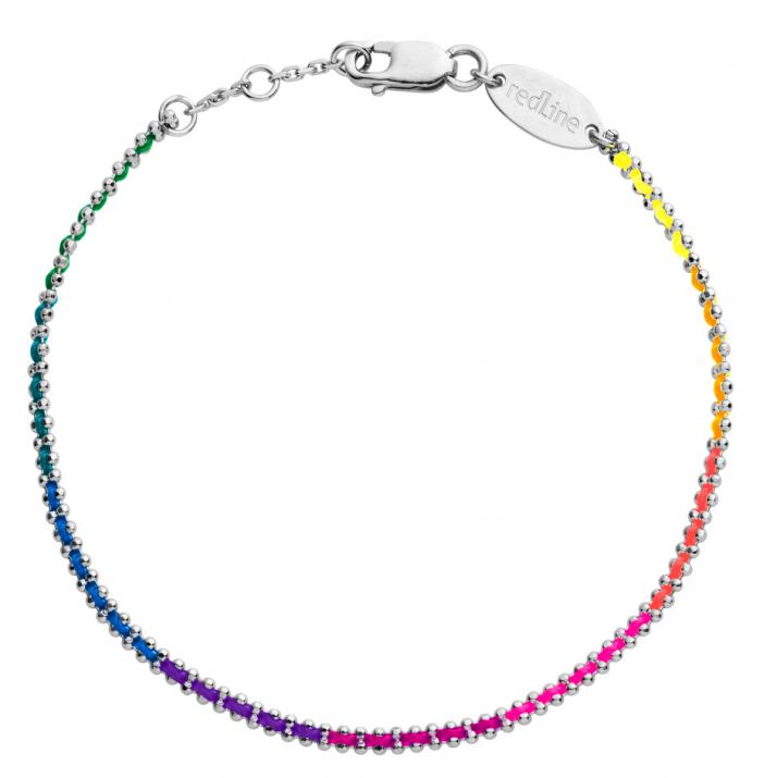 Pulsera de cadena Aurore Rainbow Oro Blanco - Redline - 0++