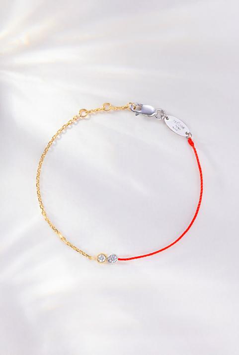 Pulsera media cadena medio hilo  en edición limitada y numerada – Twenty oro o bicolor - Redline - 0++