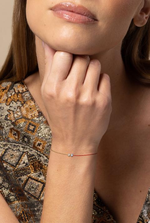 Pulsera media cadena medio hilo  en edición limitada y numerada – Twenty oro o bicolor - Redline - 0++