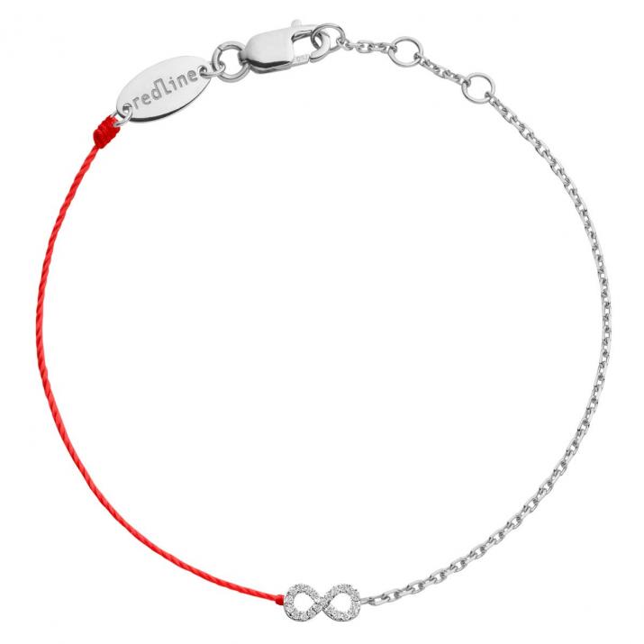Pulsera Media Cadena Medio Hilo Elyseum Oro Blanco - Redline - 0++