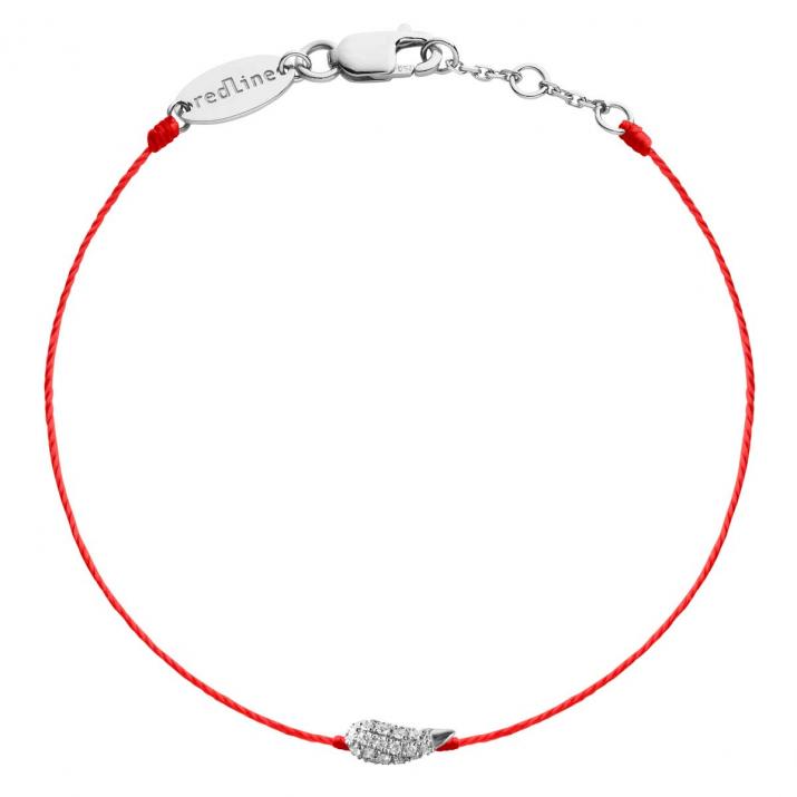 Pulsera Hilo Chofar Pavé Oro Blanco - Redline - 0++