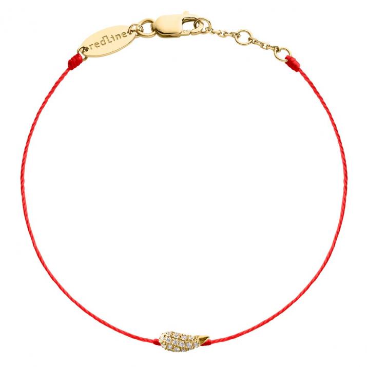 Pulsera Hilo Chofar Pavé Oro Amarillo - Redline - 0++
