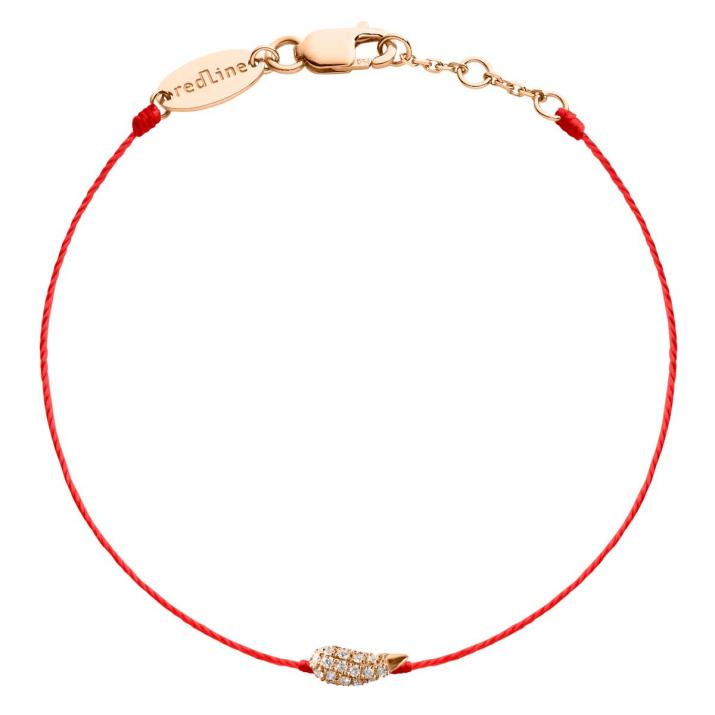 Pulsera Hilo Chofar Pavé Oro Rosa - Redline - 0++