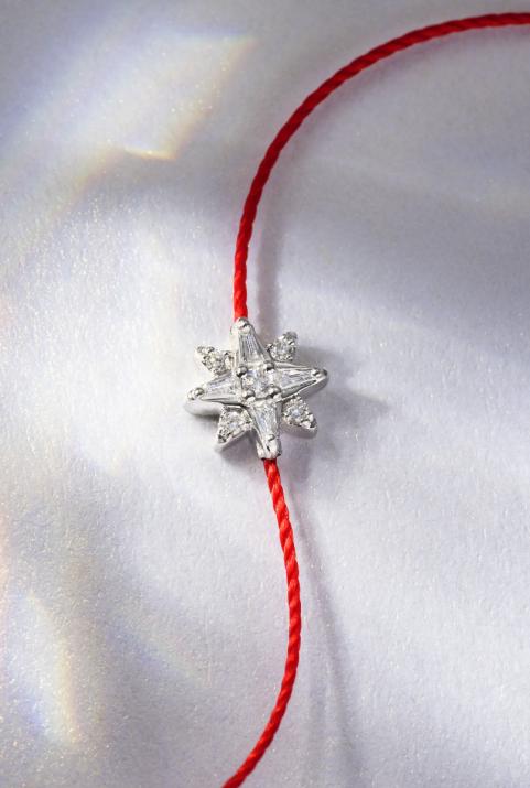 Pulsera Hilo Lunova Oro Blanco - Redline - 0++