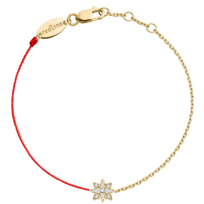 Pulsera Media Cadena Medio Hilo Lunova Oro Amarillo - Redline