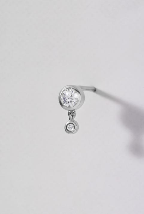 Pendiente Lumina Oro Blanco - Redline - 0++