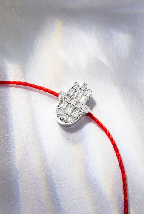 Pulsera Hilo Manita Oro Blanco - Redline - 0++