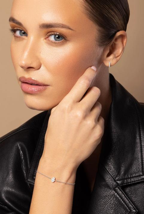Pulsera de cadena Manita Oro Blanco - Redline - 0++
