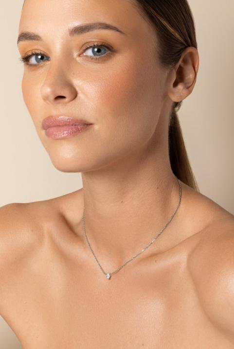 Collar de Cadena Manita Oro Blanco - Redline - 0++