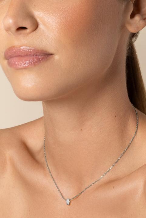 Collar de Cadena Manita Oro Blanco - Redline - 0++