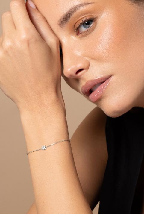 Pulsera de cadena So Princesse Oro Blanco - Redline - 0++